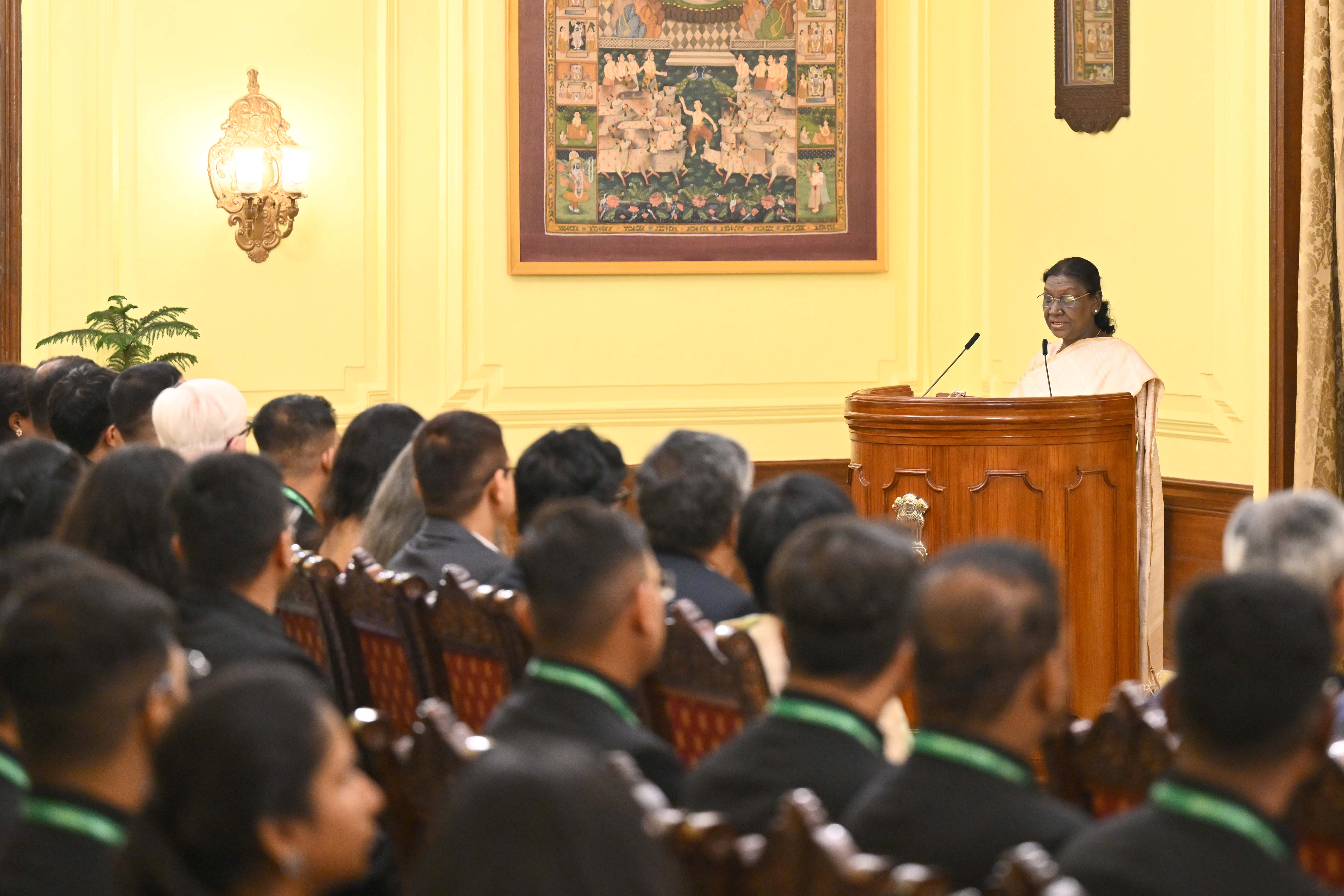 ADDRESS BY THE HON’BLE PRESIDENT OF INDIA  SMT. DROUPADI MURMU  ON THE OCCASION OF CALL ON BY THE OFFICER TRAINEES OF THE INDIAN INFORMATION SERVICE AND INDIAN  STATISTICAL SERVICE