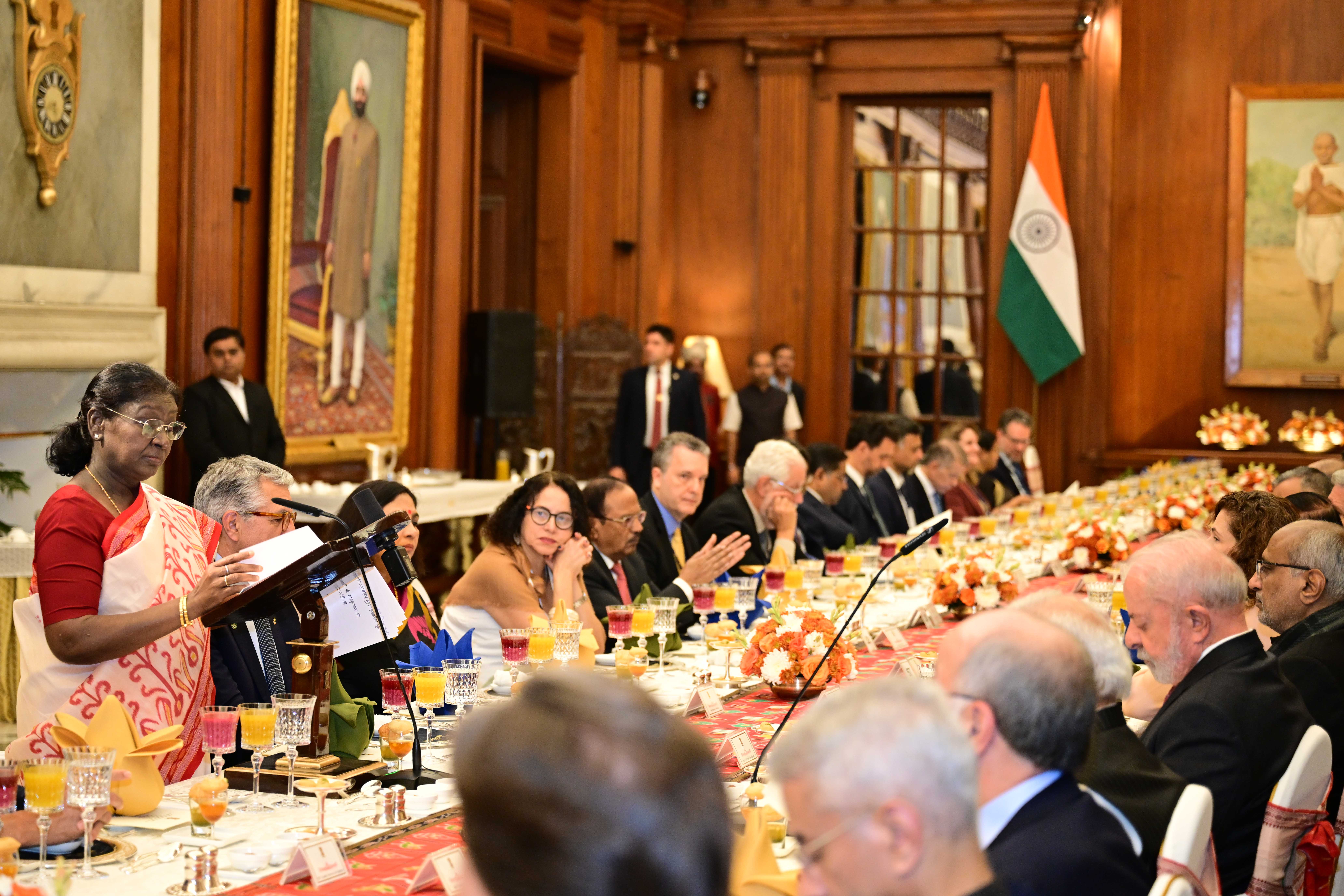 ब्राज़ील के राष्ट्रपति महामहिम लुईस इनासियो लूला डा सिल्वा के सम्मान में आयोजित भोज में भारत की राष्ट्रपति श्रीमती द्रौपदी मुर्मु का अभिभाषण (HINDI)