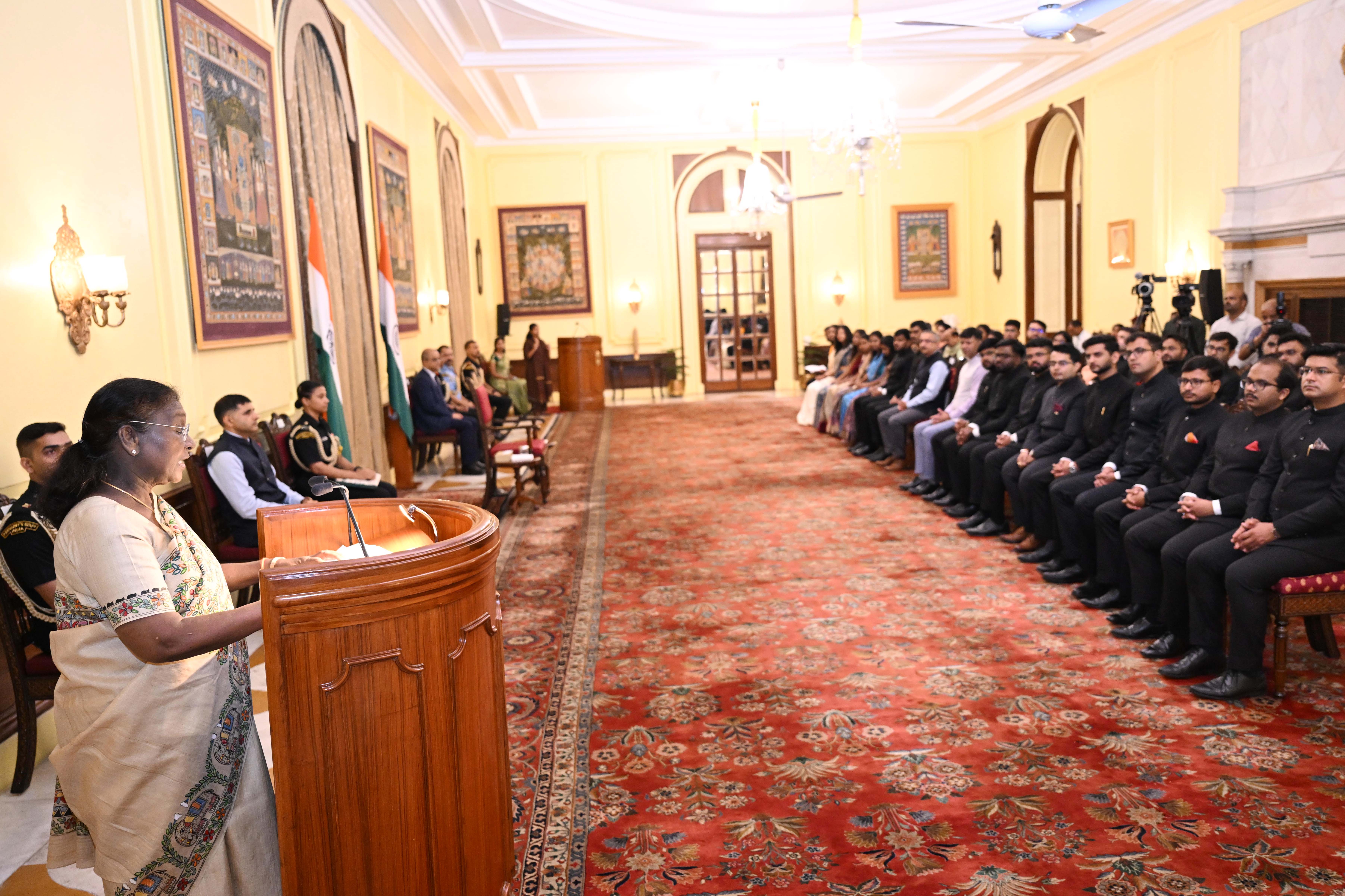 ADDRESS BY THE HON’BLE PRESIDENT OF INDIA  SMT. DROUPADI MURMU  ON THE OCCASION OF CALL ON BY THE  INDIAN FOREIGN SERVICE OFFICER TRAINEES OF 2024 BATCH