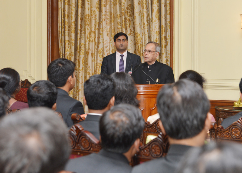 Speech by the President of India, Shri Pranab Mukherjee at the Call on by Probationers of Indian Forest Service 2013-15 Batch