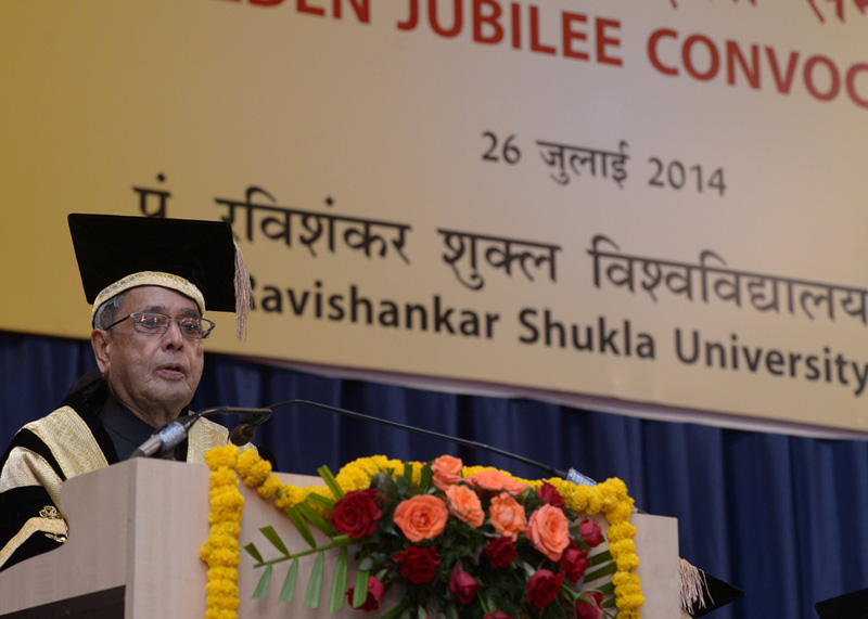 Speech by the President of India, Shri Pranab Mukherjee at the Golden Jubilee Convocation of Pt. Ravishankar Shukla University