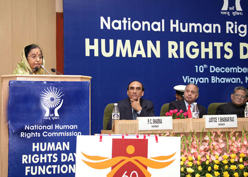 Speech by Hon'ble President of India Smt. Pratibha Devisingh Patil on the Occasion of the Human Rights Day Function