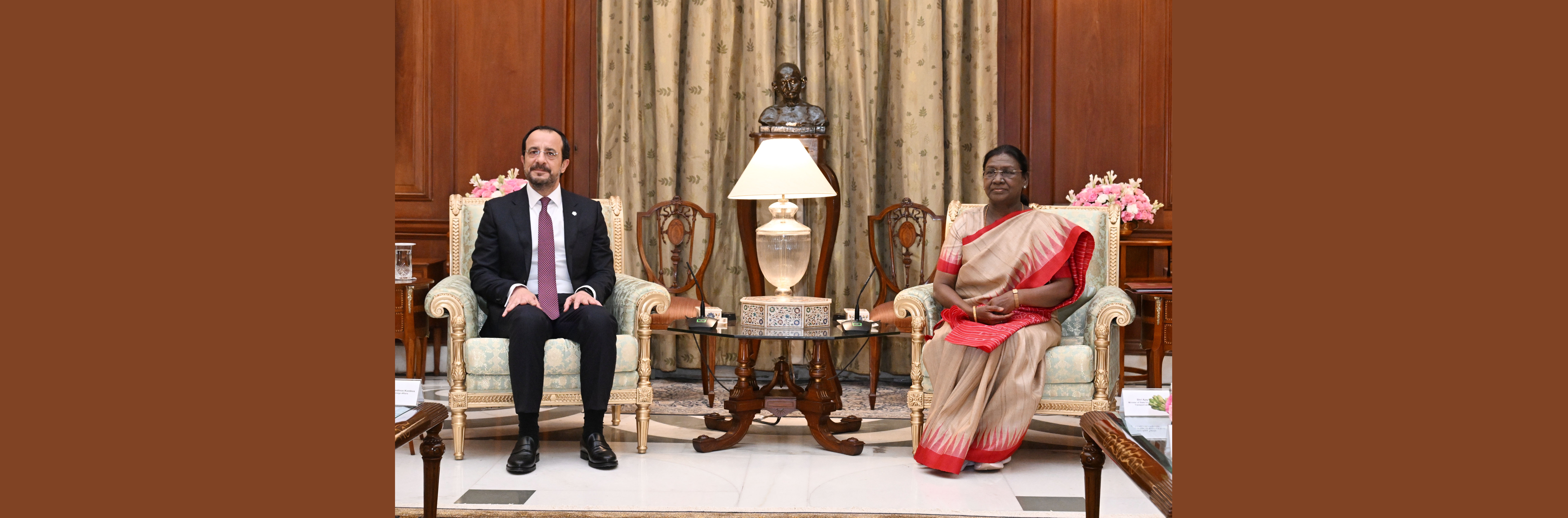 The President of India, Smt. Droupadi Murmu received H.E. Mr. Nikos Christodoulides, President of the Republic of Cyprus at Rashtrapati Bhavan on May 22, 2026.