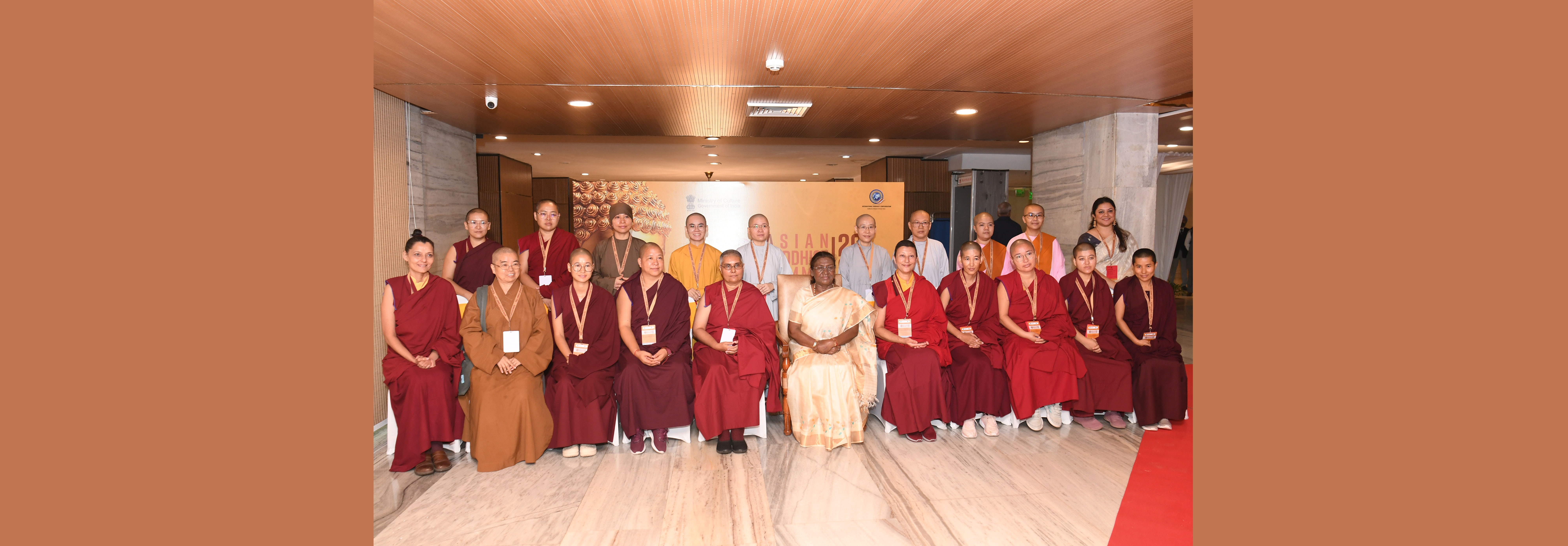 The President of India, Smt. Droupadi Murmu graced the first Asian Buddhist Summit, organised by the Ministry of Culture, Government of India, in collaboration with the International Buddhist Confederation (IBC), in New Delhi on November 5, 2024.