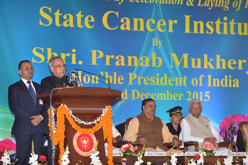 Speech by the President of India, Shri Pranab Mukherjee at the Foundation Stone Laying Ceremony for the State Cancer Institute of Kidwai Memorial Institute of Oncology, Bengaluru