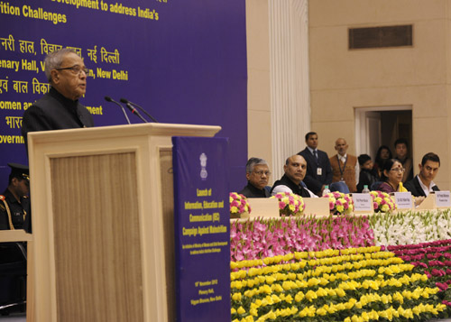 Speech By The President Of India, Shri Pranab Mukherjee At The Launch Of The Information, Education & Communication (Iec) Campaign Against Malnutrition