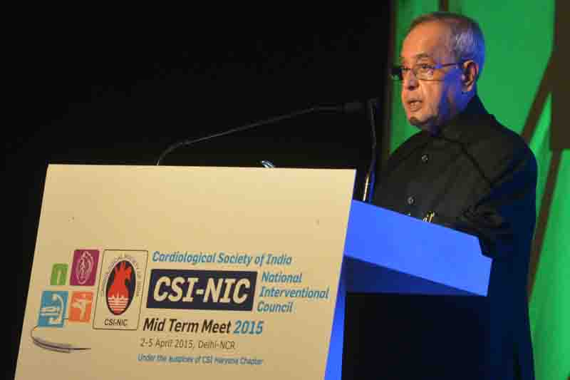 Speech by the President of India, Shri Pranab Mukherjee at the Inaugural Ceremony of the Mid-term Meet 2015 of the National Interventional Council of Cardiological Society of India