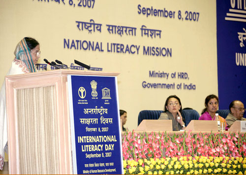 Speech By Her Excellency The President Of India Smt Pratibha Devisingh Patil, On The Occasion Of The International Literacy Day