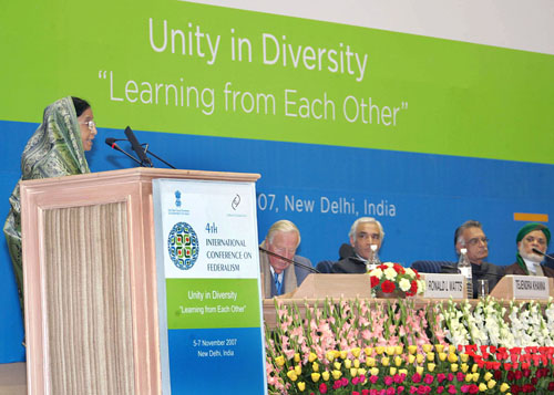 Speech of the Hon'ble President of India, Smt. Pratibha Devisingh Patil, at the Valedictory Session of the 4th International Conference on Federalism