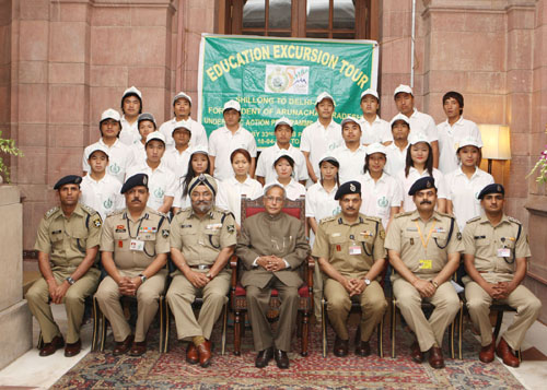 Students From Arunachal Pradesh Call on the President
