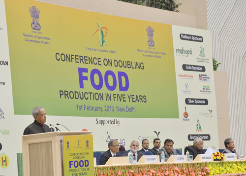 Speech By The President Of India, Shri Pranab Mukherjee At The Inauguration Of National Conference On Doubling India's Food Production In The Next Five Years