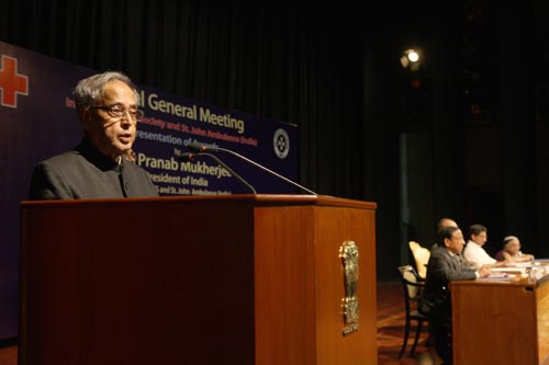 Speech By The President Of India, Shri Pranab Mukherjee At The Annual General Meeting Of The Indian Red Cross Society And St. John Ambulance (India)