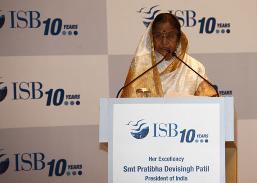 Speech By Her Excellency The President Of India, Shrimati Pratibha Devisingh Patil To The Students Of The Indian School Of Business