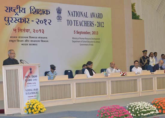 Speech by the President of India, Shri Pranab Mukherjee on the Occasion of Teachers Day