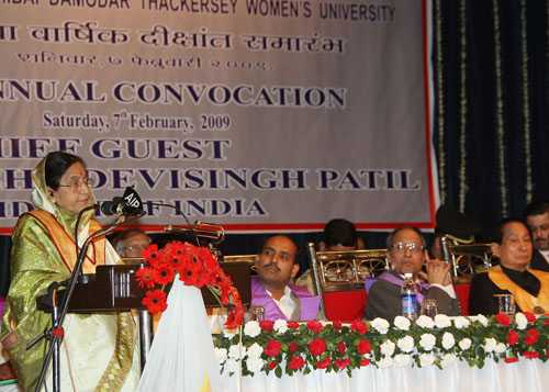 Speech by Her Excellency the President of India, Shrimati Pratibha Devisingh Patil, at the 58th Convocation of Shreemati Nathibai Damodar Thackersey Women's University (Sndt)