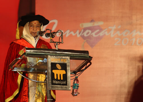 Speech by Her Excellency the President of India Shrimati Pratibha Devisingh Patil at the Convocation of Manipal University