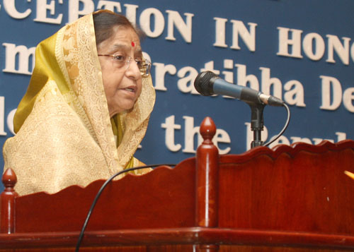 Speech by Her Excellency the President of India, Shrimati Pratibha Devisingh Patil at Reception for the Indian Community