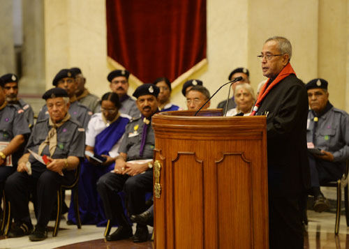 Speech by the President of India, Shri Pranab Mukherjee at the Presentation of Rashtrapati Scout/Guide/Rover/Ranger and Adult Leader Award/ Certificates for the Year 2011 and 2012