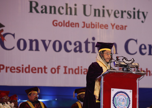 Speech by Her Excellency the President of India Shrimati Pratibha Devisingh Patil at the 25th Convocation of Ranchi University