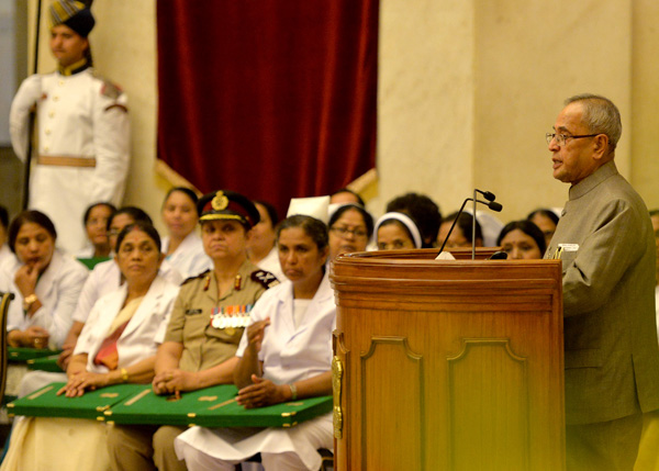 Speech by the President of India, Shri Pranab Mukherjee at the Presentation of National Florence Nightingale Award