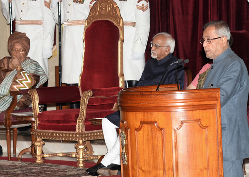 Speech by the President of India, Shri Pranab Mukherjee at the Presentation of the Indira Gandhi Price for Peace, Disarmament and Development for 2012 to the President of the Republic of Liberia, H.E. Ms. Ellen Johnson Sirleaf