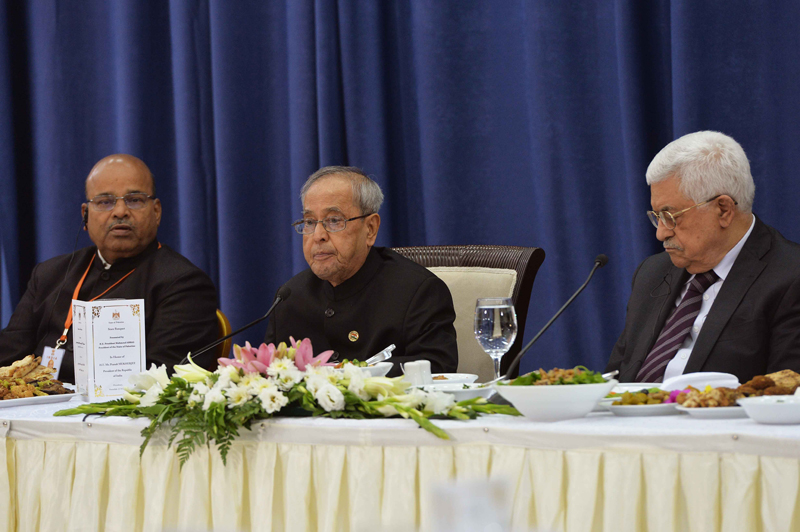 Speech By The President Of India, Shri Pranab Mukherjee In Response To President Abbas' Remarks At The State Banquet