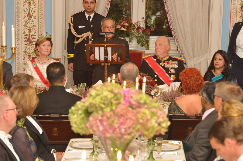 Speech by the President of India, Shri Pranab Mukherjee at the State Banquet Hosted by His Majesty, the King of Norway