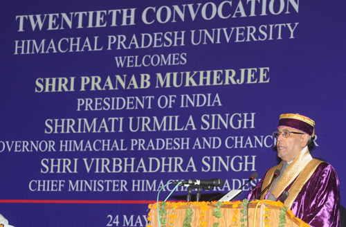 Speech by the President of India, Shri Pranab Mukherjee at the Convocation of Himachal Pradesh University