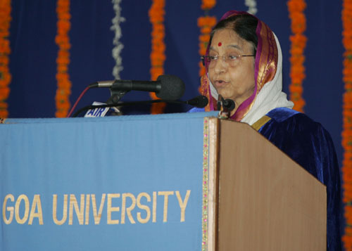 Speech by Hon'ble President of India, Shrimati Pratibha Devisingh Patil, at the 22nd Annual Convocation of Goa University and Conferment of the Honorary Degree of D. Litt. At Panjim in Goa