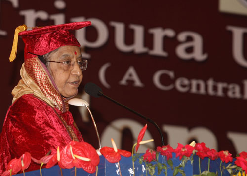 Speech by Her Excellency the President of India, Shrimati Pratibha Devisingh Patil at the Civic Reception at the Convocation of Tripura University