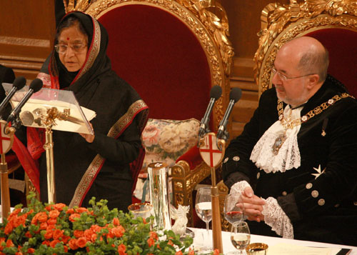 Speech by Hon'ble President of India, Shrimati Pratibha Devisingh Patil, at the Guildhall Reception in London