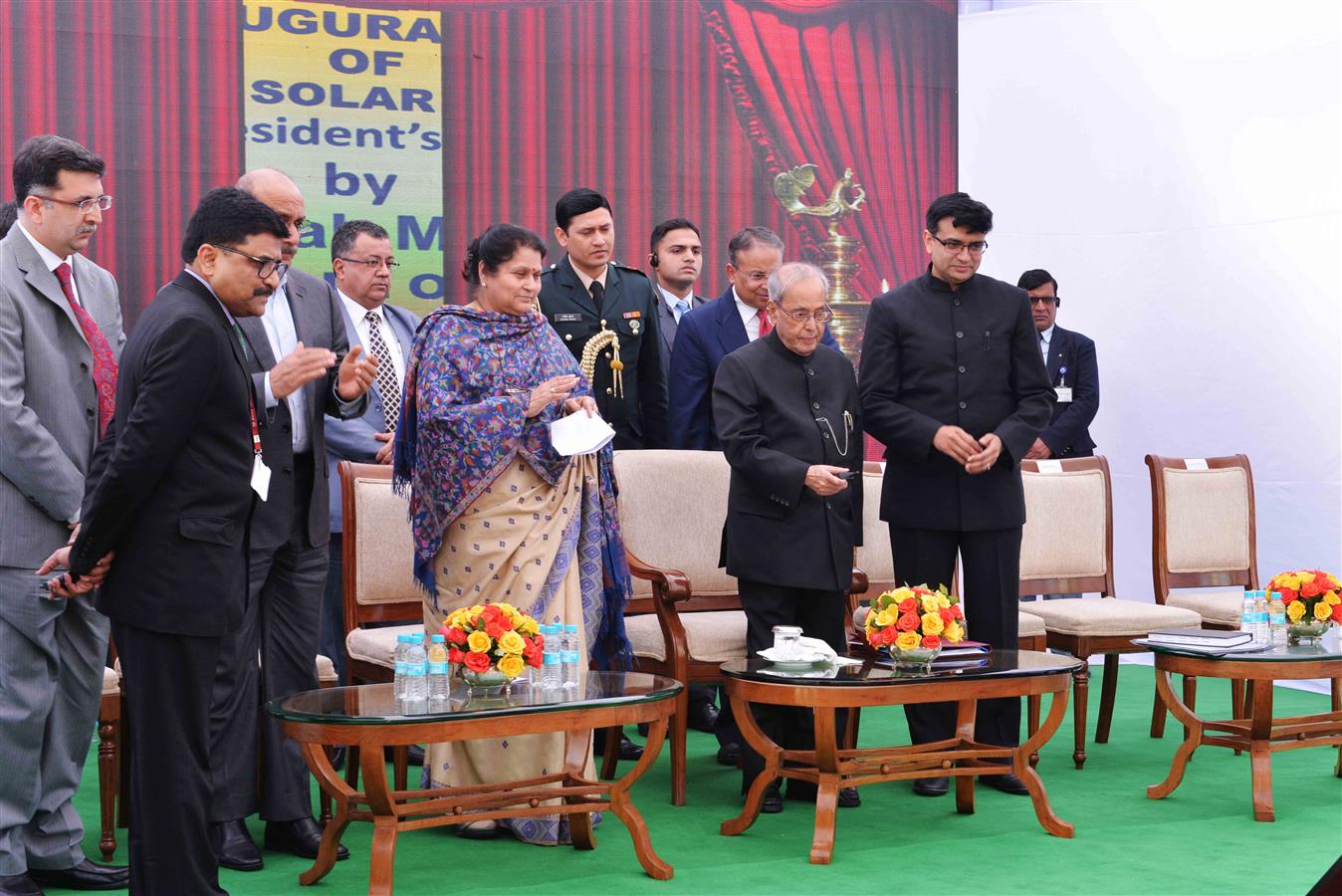 The President of India, Shri Pranab Mukherjee inaugurating the Solar Power Projects at Rashtrapati Bhavan Museum Complex on February 10, 2017.