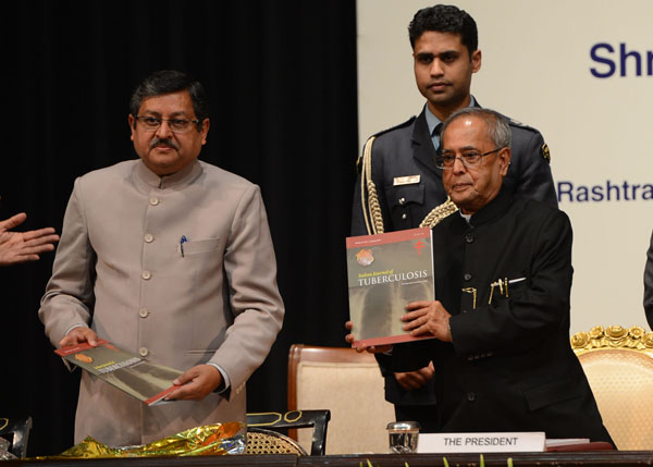 The President of India, Shri Pranab Mukherjee at function to inaugurate the National Conference on TB and Allied Diseases (NATCON) at Rashtrapati Bhavan Auditorium in New Delhi on February 23, 2014. 