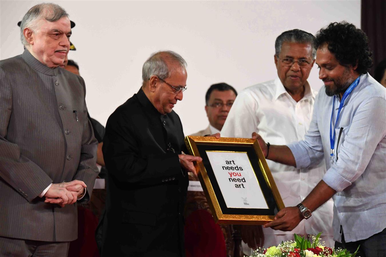 The President of India, Shri Pranab Mukherjee at the inauguration of Kochi Muziris Biennale Seminar on ‘Importance of Sustainable Cultural Building’ at Kochi in Kerala on March 2, 2017.