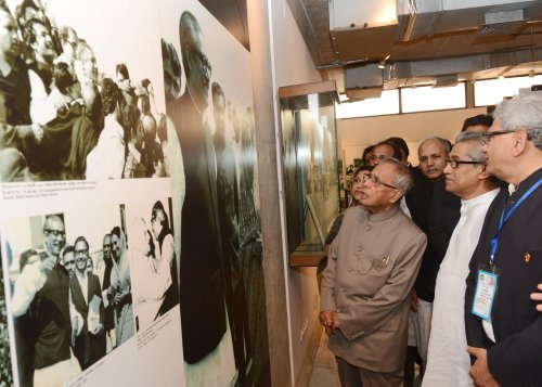 The President of India, Shri Pranab Mukherjee visiting the Bangabandhu Memorial Museum at Dhaka, Bangladesh on March 4, 2013.