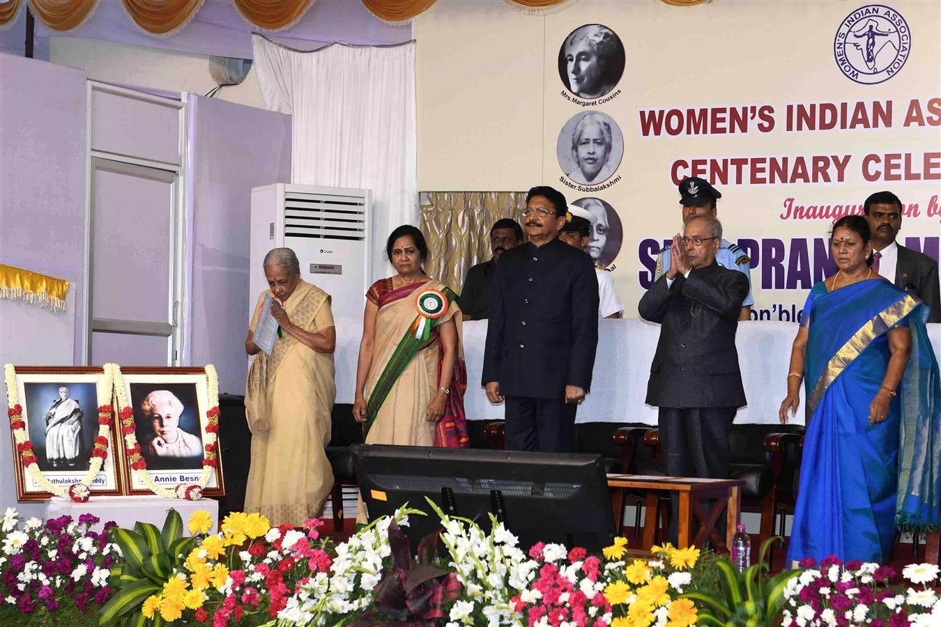 The President of India, Shri Pranab Mukherjee at the inauguration of the Centenary Celebrations of Women's Indian Association at Chennai in Tamil Nadu on March 3, 2017.