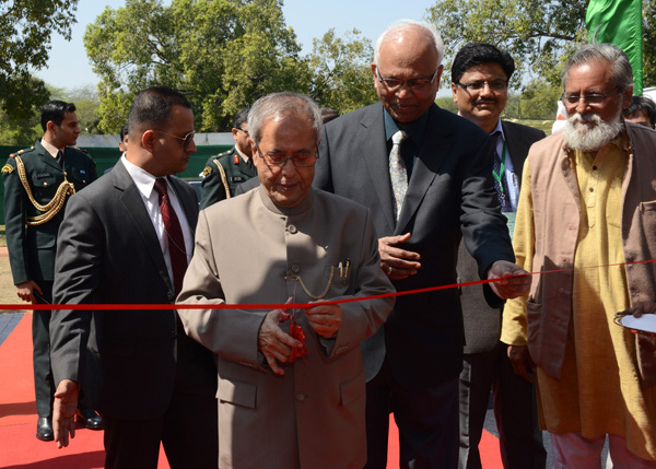 The President of India, Shri Pranab Mukherjee inaugurating the Annual Innovation Exhibition organized by the National Innovation Foundation at Sports Ground near Rashtrapati Bhavan Auditorium in New Delhi on March 7, 2014. 