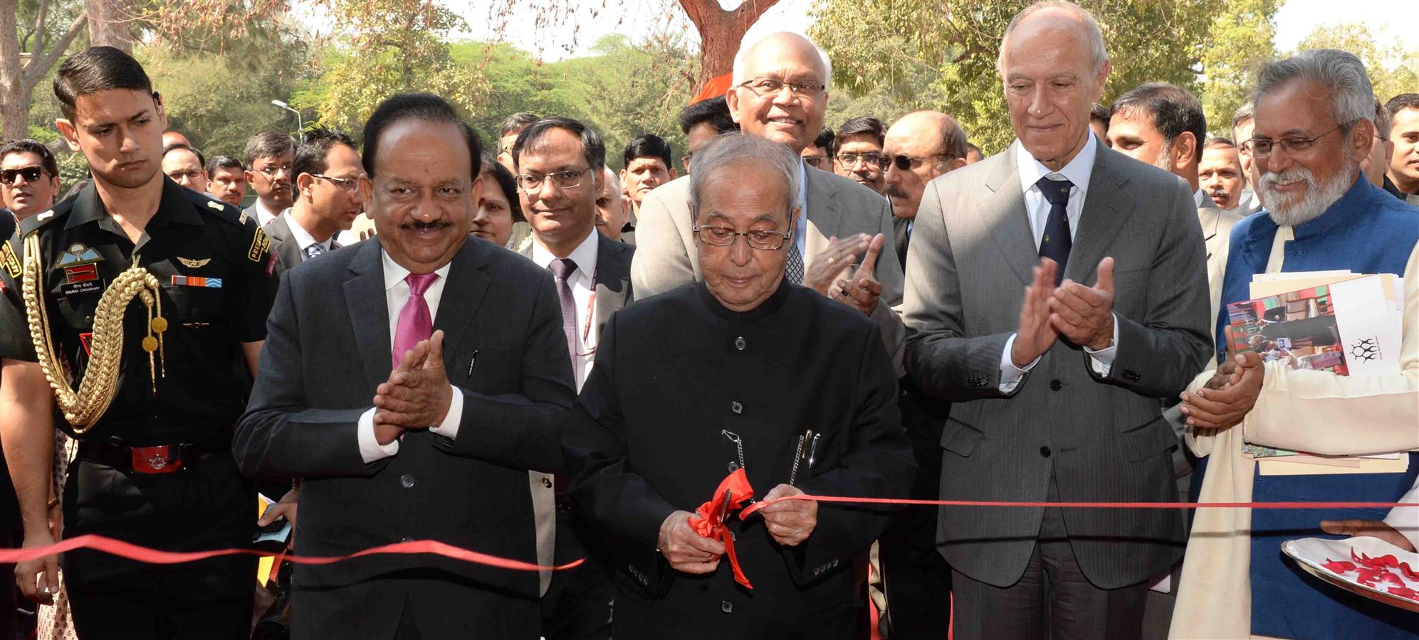 The President of India, Shri Pranab Mukherjee inaugurating the Innovation Exhibition at Sports Ground in Rashtrapati Bhavan on March 4, 2017.