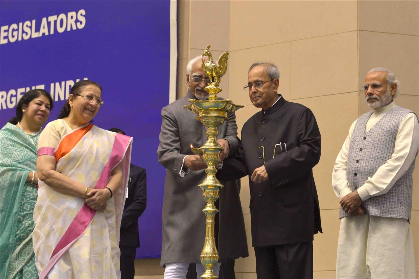 The President of India, Shri Pranab Mukherjee inaugurating the first Conference of Women Legislators on the theme ‘The Role of Women Legislators in Nation Building (Mahila Janpratinidhi – Sashakt Bharat Ki Nirmata) in New Delhi March 5, 2016. 