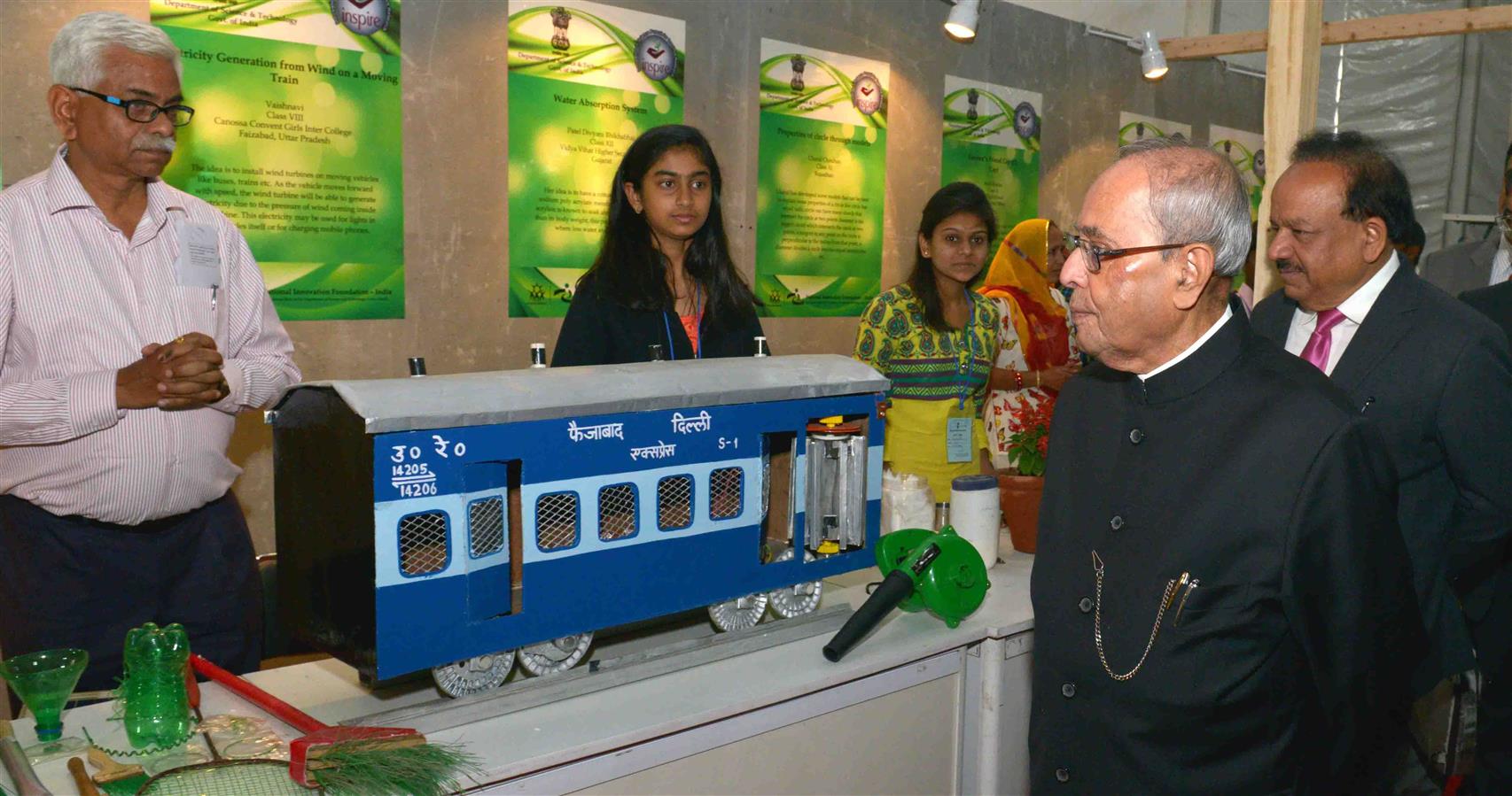 The President of India, Shri Pranab Mukherjee visiting the Innovation Exhibition at Sports Ground in Rashtrapati Bhavan on March 4, 2017.