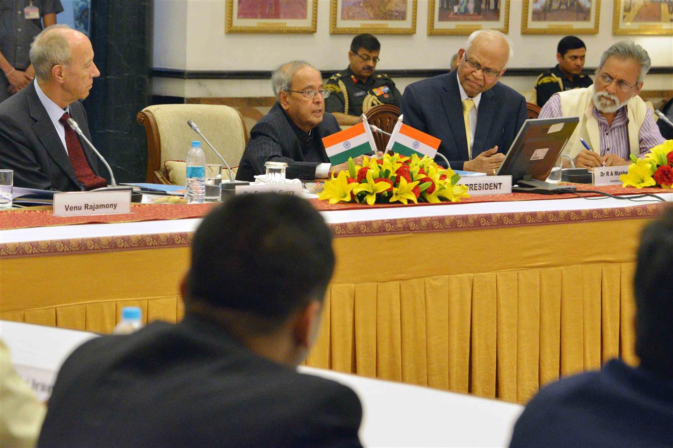 The President of India, Shri Pranab Mukherjee at the Rapporteurs’ summarization of the Global Roundtable on Inclusive Innovations at Rashtrapati Bhavan Auditorium on March 5, 2017.