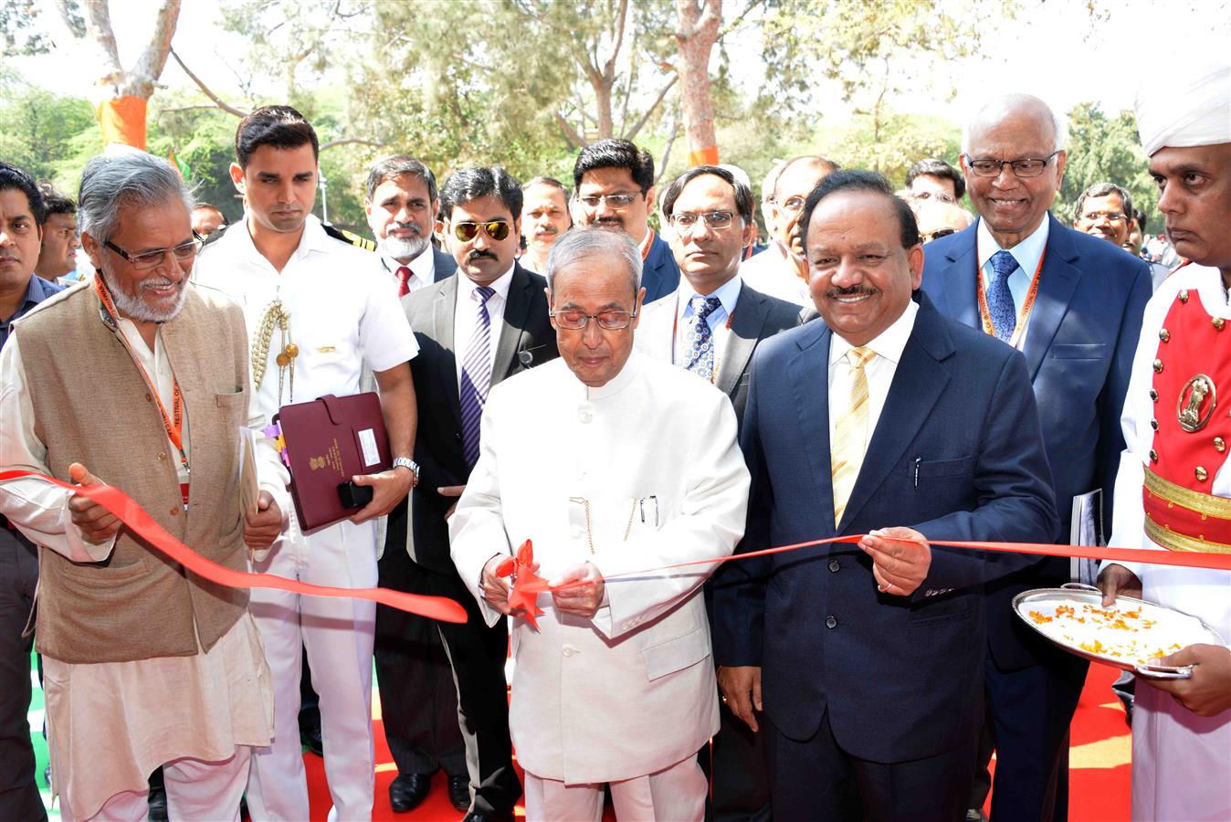 The President of India, Shri Pranab Mukherjee inaugurating the Innovation Exhibition at Sports Ground in President’s Estate on March 12, 2016. 