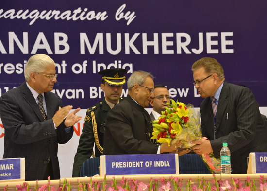 The President of India, Shri Pranab Mukherjee inaugurating the International Seminar on Global Trends in Judicial Reforms at Vigyan Bhavan in New Delhi on January 11, 2013.