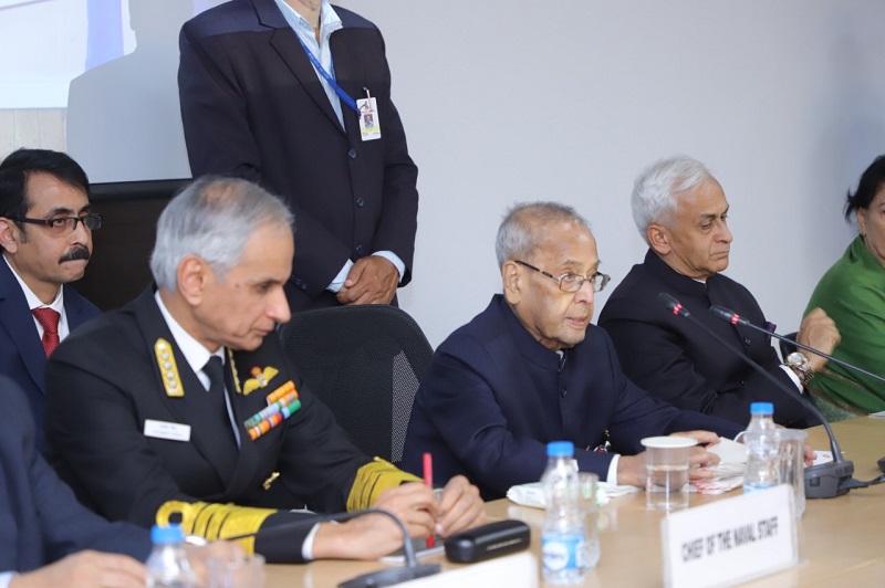 The Former President of India, Shri Pranab Mukherjee delivering the Inaugural Vice-Admiral K.K.  								Nayyar Memorial Lecture at the National Maritime Foundation in New Delhi on 15 February 2020.