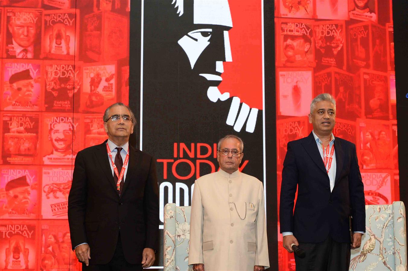 The President of India, Shri Pranab Mukherjee at the India Today Conclave at Mumbai in Maharashtra on March 17, 2017.