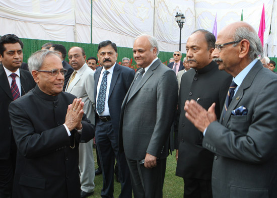 The President of India, Shri Pranab Mukherjee at the ‘At Home’ Reception hosted by the Director General of Central Industrial Security Force (CISF) on the occasion of the Raising Day of CISF at New Delhi on March 9, 2013.