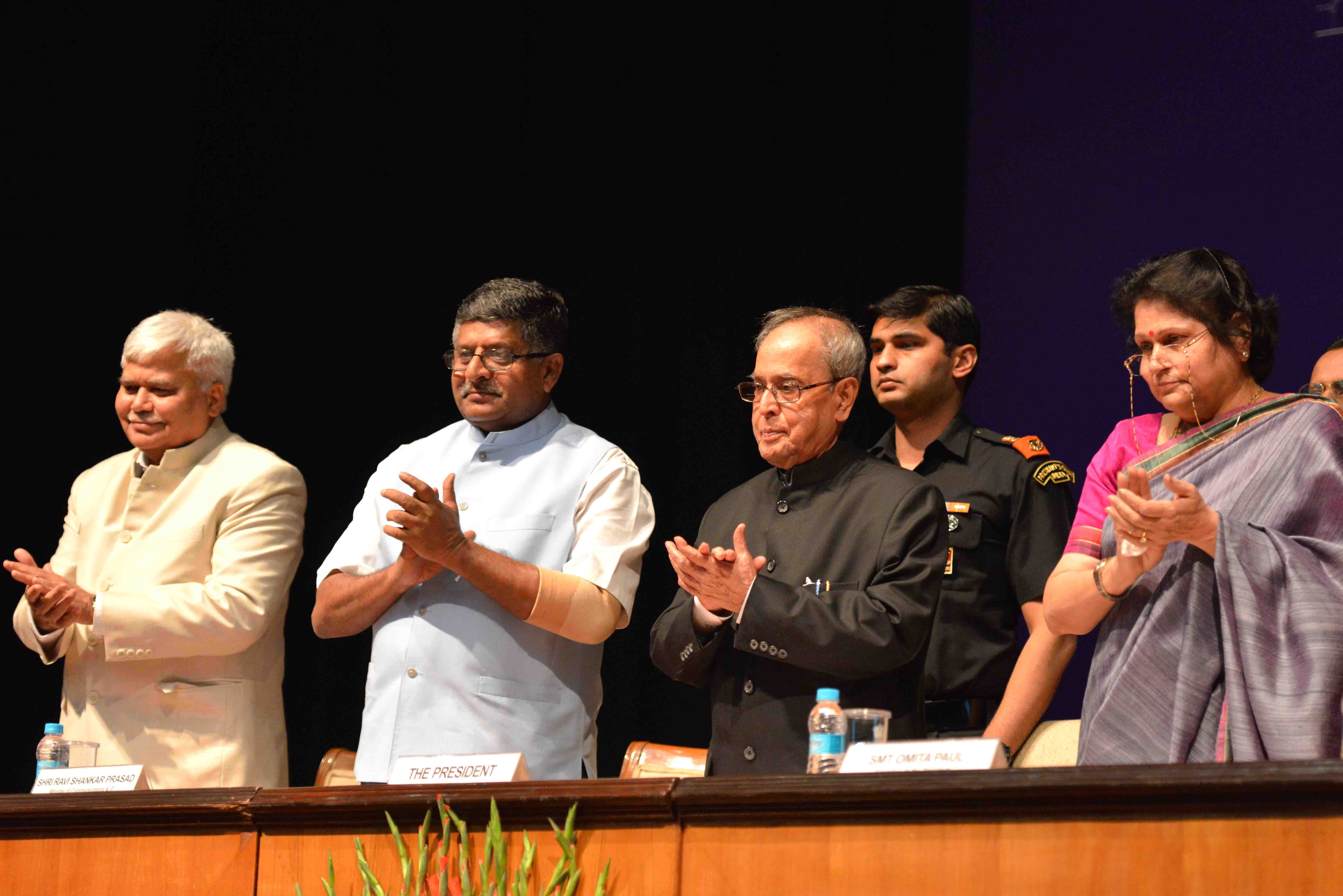 The President of India, Shri Pranab Mukherjee launching the Wi-Fi facility in the President’ Estate at Rashtrapati Bhavan Cultural Centre on May 22, 2015.