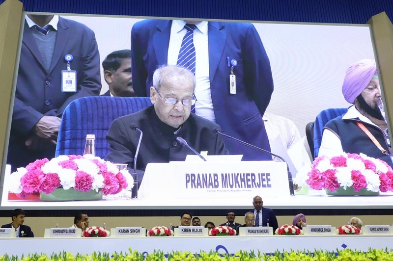 The Former President of India, Shri Pranab Mukherjee delivering the Valedictory Address at  								the 10th Annual National Conclave of Bharatiya Chhatra Sansad in New Delhi.