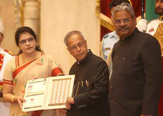 The President of India, Shri Pranab Mukherjee releasing a Commemorative Postage Stamp on Shri Shivram Hari Rajguru at Rashtrapati Bhavan in New Delhi on March 22, 2013. Also seen are the Union Minister of State for Communications and Information Technolog