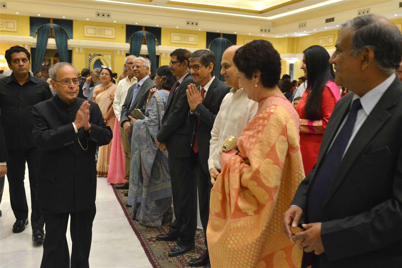 TThe President of India, Shri Pranab Mukherjee attending the reception being organized on the occasion of Civil Services Day at Rashtrapati Bhavan on April 20, 2016. 